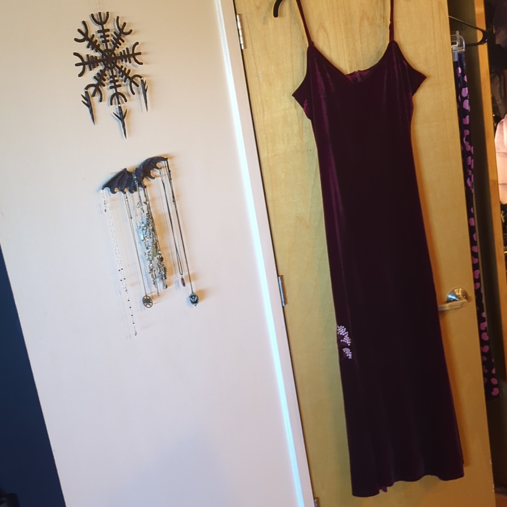 Virosa Red Velvet Dress - Picture 4 of 6